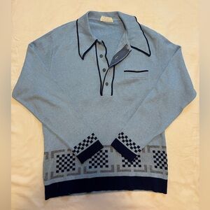 Vintage Sears Blue Knit Sweater